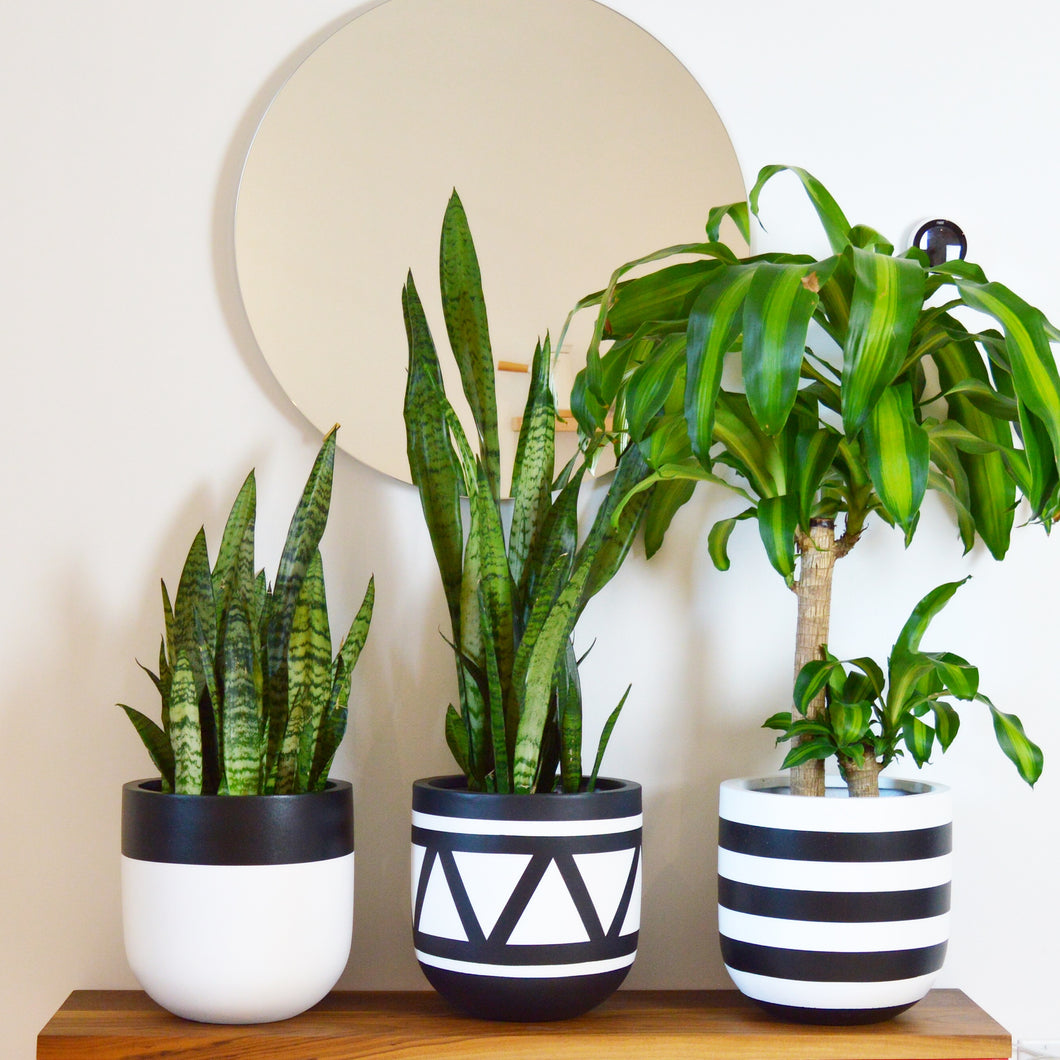 AZTEC POT WHITE | PLANTER